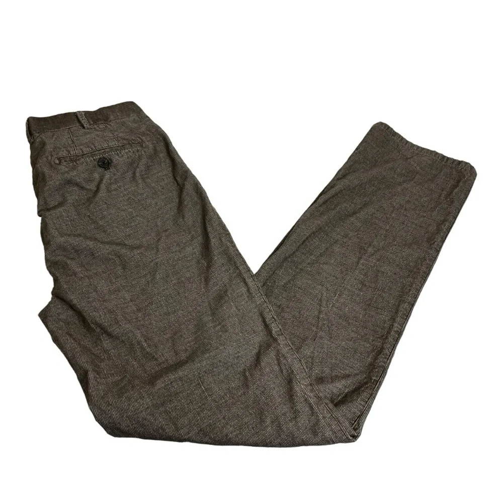 Peter Millar Corduroy Brown Light Striped 5-Pocket‎ Trouser Pants Men's Size 34